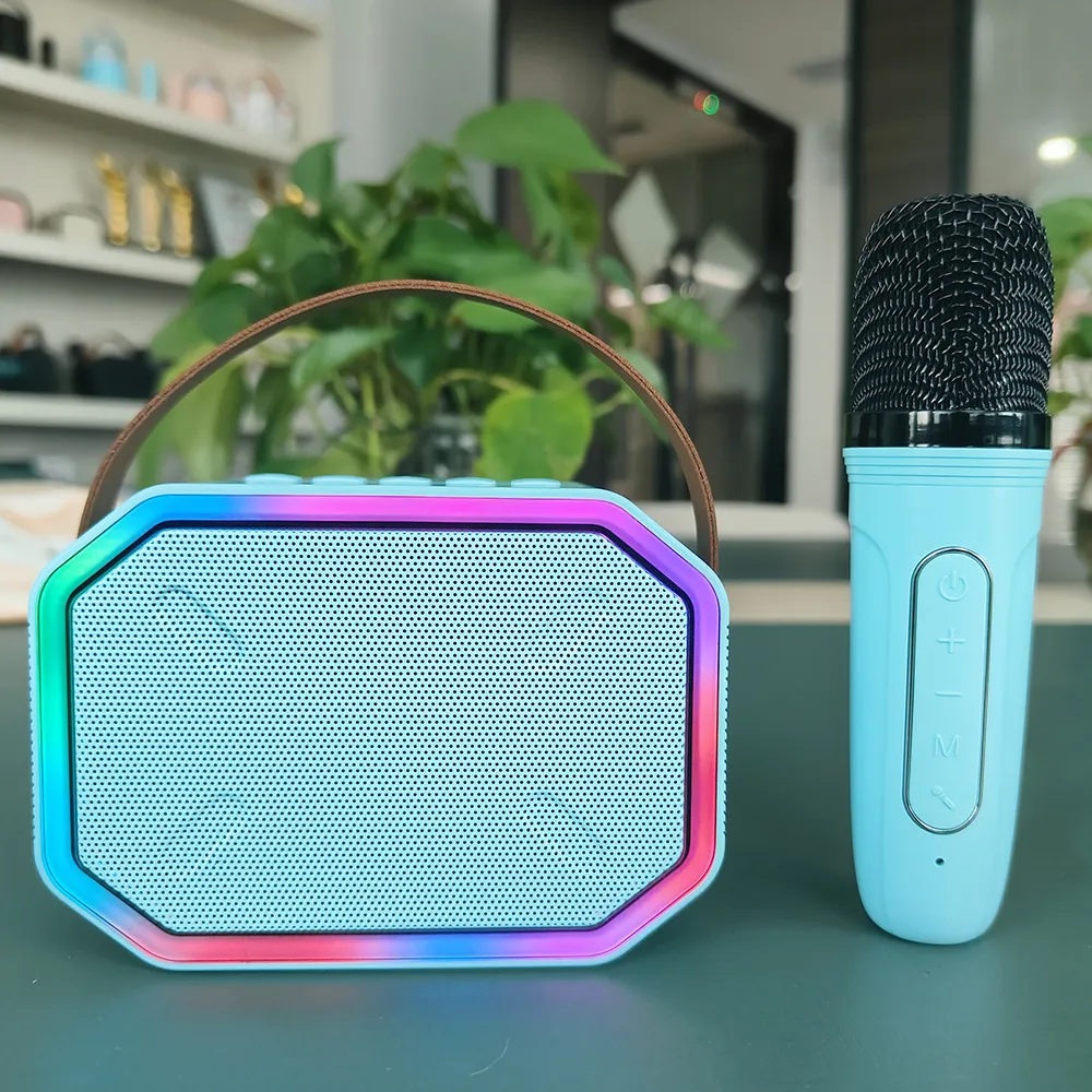 Mikrofon mic ile parti kutusu bluetooth hoparlörler ses sistemi ses karaoke bar bluetooth açık mini