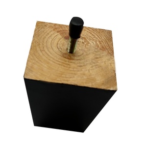 Pieds de canapé en bois d'eucalyptus de forme trapézoïdale, design moderne et simple, de haute qualité, vente en gros d'usine, avec vis M8 (6x8x10 cm) - Product Image 2