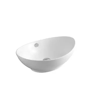 Cleanman sanitary basins no hole high temperature fired ceramic wash basin lavabo bathroom