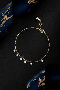 Classic 18K <b>Solid</b> White <b>Gold</b> 0.6ct Round Brilliant Lab Grown Diamond <b>Bangle</b> Bracelet | Round Brilliant Cut Lab Created Diamond - Product Image 4