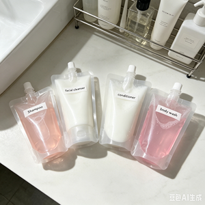 Budget Friendly 200ml <b>Transparent</b> Spout Pouch Easy Fill Empty <b>Bag</b> For Holiday Trip Travel Liquid Cream Container - Product Image 1