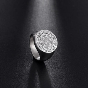 Anello con <span class=keywords><strong>Sigillo</strong></span> dei Sette Arcangeli Poevic per Uomo, <span class=keywords><strong>Sigillo</strong></span> <span class=keywords><strong>di</strong></span> <span class=keywords><strong>Salomone</strong></span> Tetragrammaton in Acciaio Inossidabile - Product Image 5