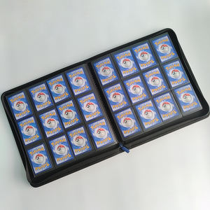 Carpeta de cartas coleccionables de cuero con 12 bolsillos, álbum coleccionista de tarjetas <span class=keywords><strong>Yugioh</strong></span> PU con cierre de cremallera para MTG Game Collection - Product Image 4