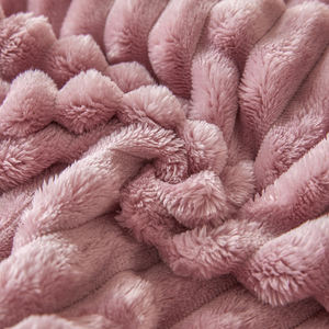 بطانية رمي من صوف الفلانيل المخطط عالي الجودة مقاس 200*230، فائقة النعومة بلون سادة من الصوف المرجاني للمنزل والسرير والأريكة والمكتب - Product Image 6