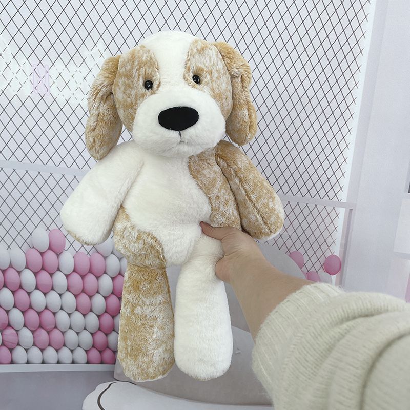 45cm rabbit fur yellow and white dog shell