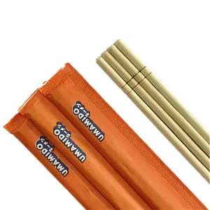 Baguettes jetables en bambou, baguettes avec Logo personnalisable, pour Sushi japonais, utilisé avec un couvercle en papier, baguettes