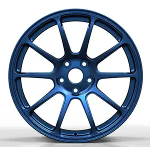 大量廉价改装高质量锻造轮辋5x108合金车轮22英寸蓝色汽车车轮