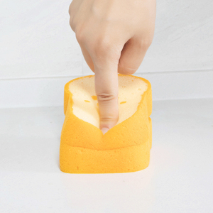 Fff5034 New Không Scratch Món Ăn Rửa Miếng Bọt Biển Trang Trí Nội Thất Làm Sạch Chà Pad Dễ Thương Vui Vẻ Bánh Mì Nướng Hình Nhà Bếp Bọt Biển Cho Các Món Ăn - Product Image 2