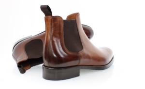 Hecho en Italia marca FLECS Otoño Invierno antideslizante goma Clipper piel de becerro Chelsea botas para hombres - Product Image 2