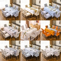 Nappe de table rectangulaire imprimée florale de luxe moderne nappe en PVC imperméable pour table à manger à la maison