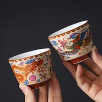 Ensemble de tasses à thé et soucoupes en céramique vintage, cadeau pour les amis étrangers, design de glaçure caractéristique chinoise, origine Dehua pour les étrangers