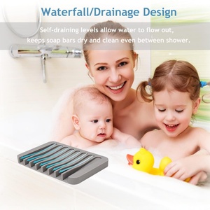 ชั้นวางอเนกประสงค์แบบใหม่สำหรับวางสบู่ ไม่ต้องเจาะ ติดตั้งง่าย กล่องใส่สบู่สไตล์ญี่ปุ่น พร้อมโลโก้ที่ปรับแต่งได้ - Product Image 2