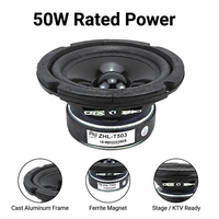 Haut-parleur PA 5 pouces 50W AES, bobine vocale OFC 25mm, aimant 90mm, araignée à 6 ondes, woofer haute sensibilité pour audio satellite, vente en gros