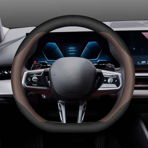 Funda Deportiva Bicolor para <span class=keywords><strong>Volante</strong></span> de BMW <span class=keywords><strong>Suzuki</strong></span> <span class=keywords><strong>Swift</strong></span>, Base Plana, Perforada, Transpirable, Cómoda, Personalizada - Product Image 5