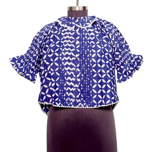 Modern Fantastic Cute Sweet Floral Printed Women's Summer <b>Beach</b> <b>Tunic</b> Top O-Neck Short Sleeve Puff Flare Casual Modest Washable - Product Image 1