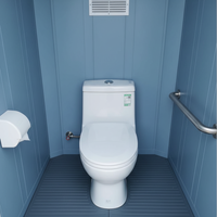Toilettes Extérieures Portables au Design Industriel Moderne, Structure en Acier Écologique pour Écoles et Ateliers