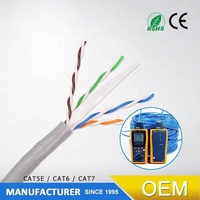Kabel jaringan luar ruangan stabil cepat Cat6 305m tembaga/CCA Utp/ftp/sftp kabel komunikasi untuk penggunaan eksterior