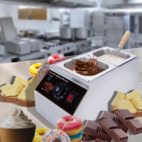 Meilleures ventes : Fourneau électrique commercial à 2 bacs pour aliments chauds, double fourneau à chocolat, machine à tempérer et à faire fondre le chocolat pour hôtels