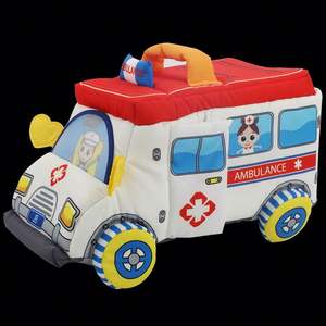 Jollybaby Maison de jeu éducative en tissu doux, jouets en peluche lavables en polyester pour nourrissons, jouets pour bébés - Product Image 2