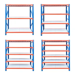 100KG 멀티 레이어 오렌지 볼트없는 금속 사용자 정의 스틸 선반 랙 시스템 저장 선반