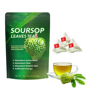 Чайные пакетики с органическими листьями гравиолы, без кофеина, не содержащие ГМО, богатые витаминами для взрослых - Product Image 1