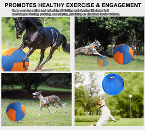 Pelota Interactiva para Perros, Ovejas y Caballos, de Tela Oxford, Inflable, Auto-lanzable, para Entrenamiento, Ejercicio y Pastoreo de Mascotas - Product Image 2