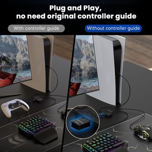 Convertisseur <span class=keywords><strong>clavier</strong></span> <span class=keywords><strong>et</strong></span> <span class=keywords><strong>souris</strong></span> pour console Gamwing-Master-P5 Type-C non rétroéclairé, connexion filaire Plug and Play pour P5 - Product Image 4