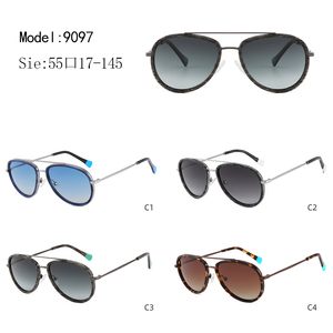 Gafas de Sol Ovaladas de Piloto con Montura Completa, Lentes Azules Degradados, Unisex, 100% Protección UV, para Uso en Exteriores, para Adultos - Product Image 3