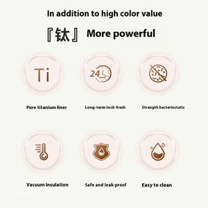 プレミアムモダンデザインハイエンド健康茶醸造カップポータブル純粋チタン断熱カップ水分離 - Product Image 4