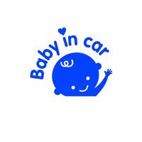 Divertida pegatina de advertencia para coche de bebé, bonita pegatina de vinilo negra de dibujos animados, autoadhesiva, de un solo uso, impermeable, señal de seguridad para nuevos padres y bebés