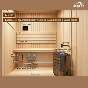Service OEM/ODM, Pompe à arôme de <span class=keywords><strong>sauna</strong></span> de haute qualité avec système de pulvérisation automatique, minuterie réglable, valve de retenue et fonction de mémoire de coupure de courant - Product Image 3