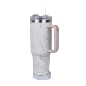 2024 Custom Modern Eco-Friendly 15 Colors Vacuum <b>Insulated</b> Stainless Steel 40 oz Tumbler Cup Handle <b>Straw</b> Adventure - Product Image 6
