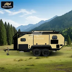 Wohnmobil Wohnwagen mobil murah Travel Trailer Rv Camper karavan karavan Mover Track ekspedisi Off Road Trailer dengan lumpur OTR