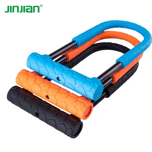 Antivol en acier en forme <span class=keywords><strong>de</strong></span> U JINJIAN 2026 <span class=keywords><strong>pour</strong></span> vélo/moto avec housse en silicone Modèle T610L - Product Image 3