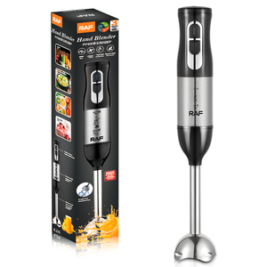 Mixeur Plongeant RAF 800W Puissant en Acier Inoxydable, 13600 tr/min, Système à 4 Lames pour Soupes, Smoothies, Broyage de Glace, Sans BPA, Électrique - Product Image 1