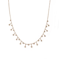 Collier Chandelier en Vermeil Or avec Zirconiums Cubiques (CZ) pour Femme, Vente en Gros Usine TKJ, OEM/ODM