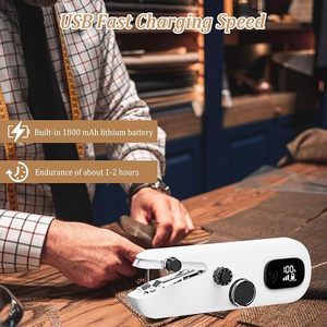 Rechargeable Mini Sewing <strong>Machine</strong> with LED Display Handheld Sewing <strong>Machine</strong> - Product Image 2