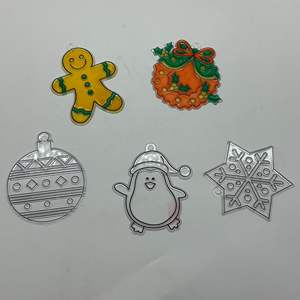 Atacado Personalizar Padrão DIY Pendurado Janela Arte Suncatcher Expressões Criativas das Crianças Desenho Brinquedo Janela Pintura - Product Image 5