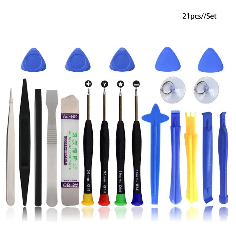 Set Of 21 For Mobile Phone Repair Tools Kit Set Spudger Pry Opening Tool Screwdriver