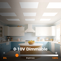 Panel LED Plano Empotrable de 2x4FT 2x2FT 60W 6000K, Luz de Techo Empotrada con Retroiluminación, Ideal para Dormitorio