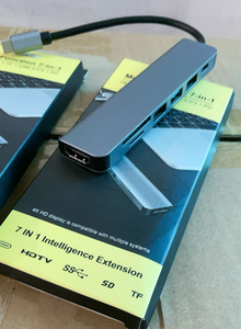 Station d'accueil 7 en 1 en alliage d'aluminium type c <span class=keywords><strong>USB</strong></span>-C vers HDMI USB3.0 2xUSB2.0 SD TF PD concentrateur <span class=keywords><strong>usb</strong></span> de charge - Product Image 5