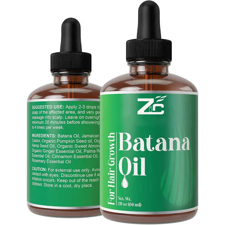 Pure Organic Hair Oil With Jamaican Black Castor Rosemary Nourish Hair Follicles Batana Hair Growth Oil