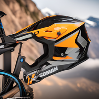 Casque de motocross intégral tout-terrain avec ensemble de lunettes, unisexe, en ABS, pour la conduite en montagne et les rallyes