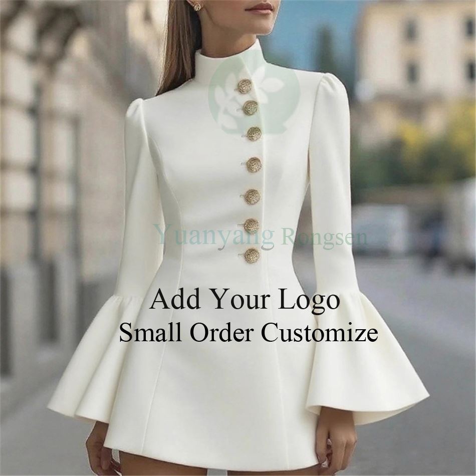 New Design Flare Sleeve Bodycon Dress Solid Crew Neck Official Dresses for  Ladies| Alibaba.com