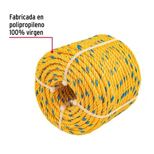 Maître avec 828 unités Mètre de corde en polypropylène jaune 6mm, rouleau 46 m - Product Image 2