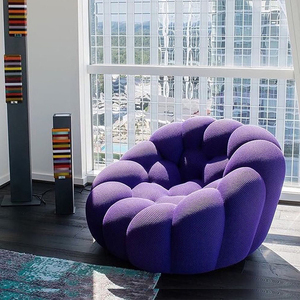 Modern Design Lazy Sofa Single Cream Wind Can Sleep <strong>Small</strong> <strong>Bedroom</strong> <strong>Small</strong> Sofa Balcony Fabric Leisure Lounge <strong>Chair</strong> - Product Image 6