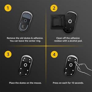 Patins de souris Ultra Glide PTFE, version silencieuse, faible bruit, adhésif en silicone, résistant à l'usure, emballage personnalisé, autocollant adhésif pour esports - Product Image 3