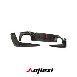 Diffuseur de pare-chocs arrière en fibre de carbone de style 3D avec lumière pour <span class=keywords><strong>BMW</strong></span> Série 5 G30 <span class=keywords><strong>M550i</strong></span> <span class=keywords><strong>F90</strong></span> M5 Kit de carrosserie de haute qualité avec lèvre séparatrice arrière - Product Image 3