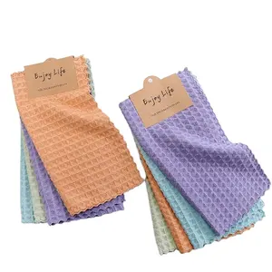 Kitchen Dish Cloths for Washing Dishes Waffle Weave Dish Towels Quick Drying Kitchen Rag Set for Cleaning