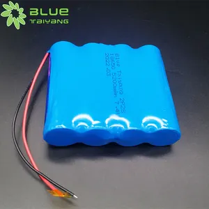 Blue Taiyang 18650 5200mah li ion rechargeable battery bateria 18650 5000mah 5200mah li-ion 18650 7.4v battery pack suppliers